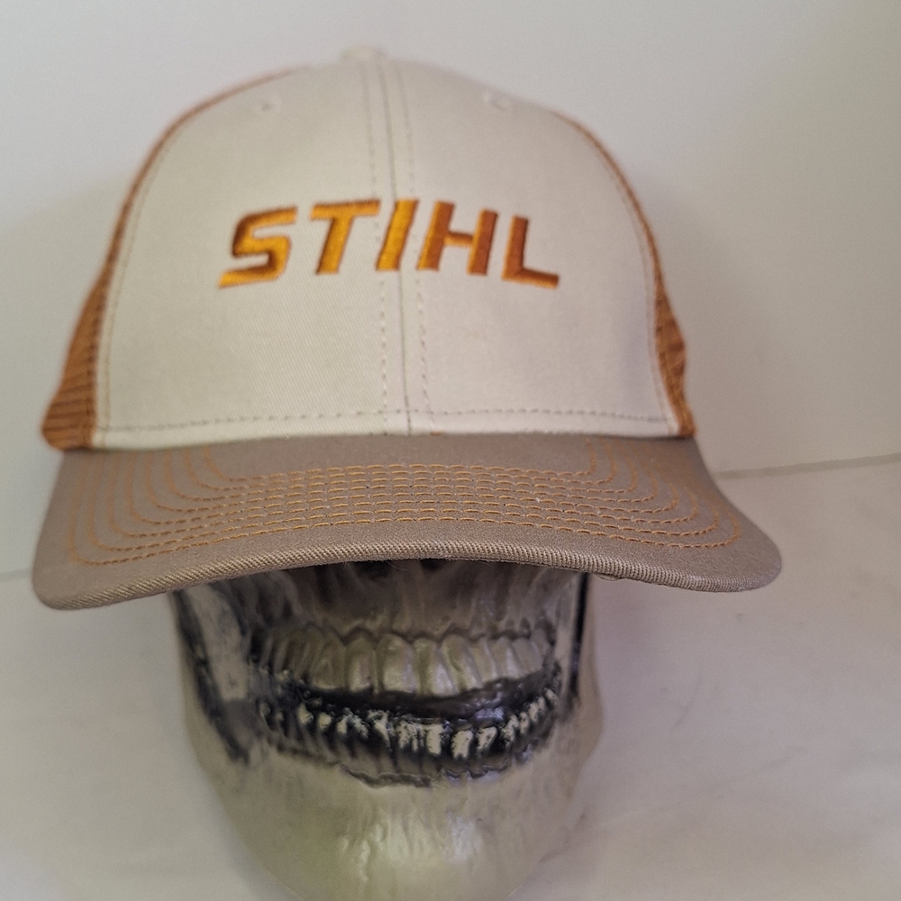 STIHL Beige and Brown Trucker Hat